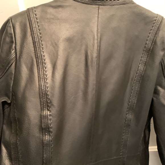 Black Leather Coat M - Picture 6 of 16